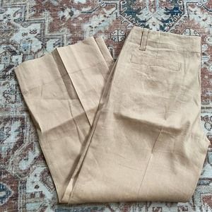 Theory Cropped Linen Trousers